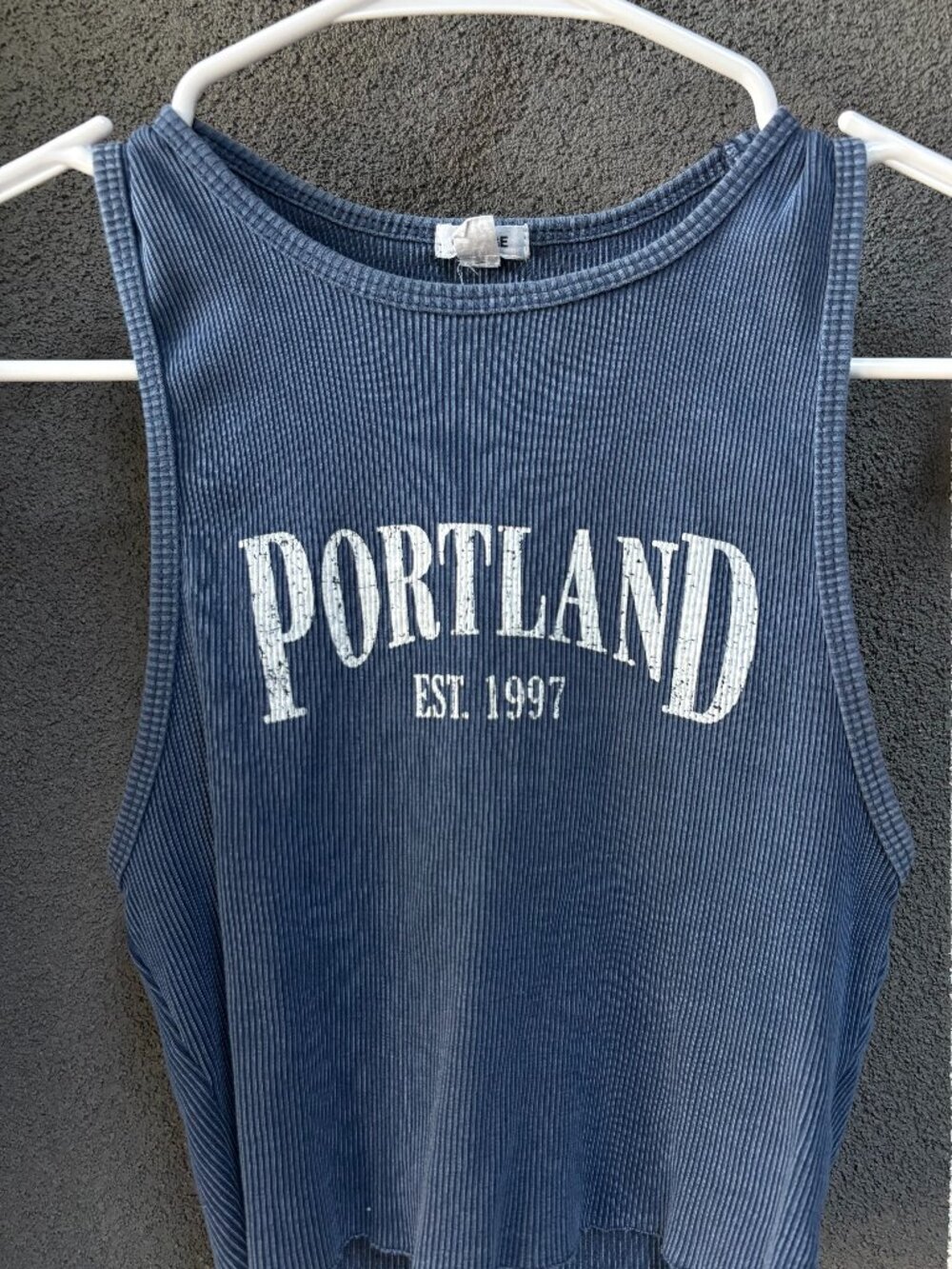Garage Blue Graphic Tank Top